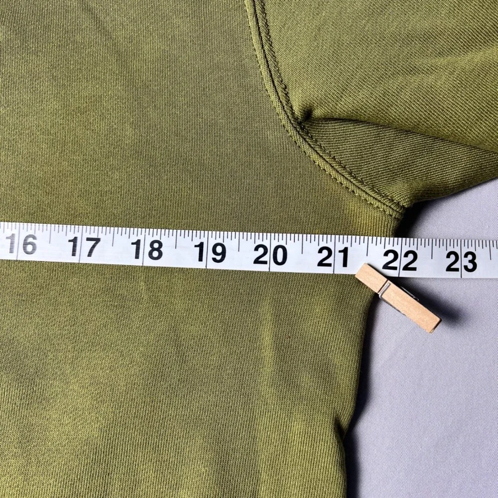 Tommy Hilfiger Mens Olive Green Crewneck Sweatshirt Cotton French Terry M